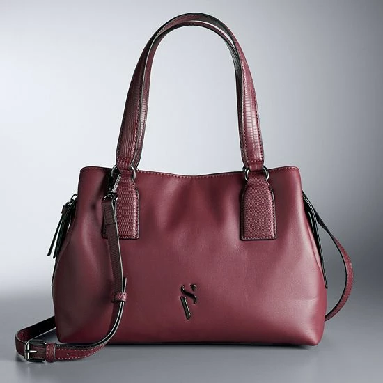 Simply Vera Vera Wang Extended Zip Satchel Bag Tawny Port 6 Simply Vera Vera Wang Extended Zip Satchel Bag Tawny Port - Image 6