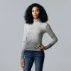 Women's Simply Vera Vera Wang Turtleneck Sweater Nimbus Cloud Black