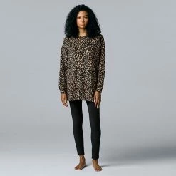 Women's Simply Vera Vera Wang Stretch Fleece Long Sleeve Tunic And Leggings Set Gray Hthr Animal 6 Women's Simply Vera Vera Wang Stretch Fleece Long Sleeve Tunic And Leggings Set Gray Hthr Animal -Simply Vera Vera Wang STORE unnamed file 1092