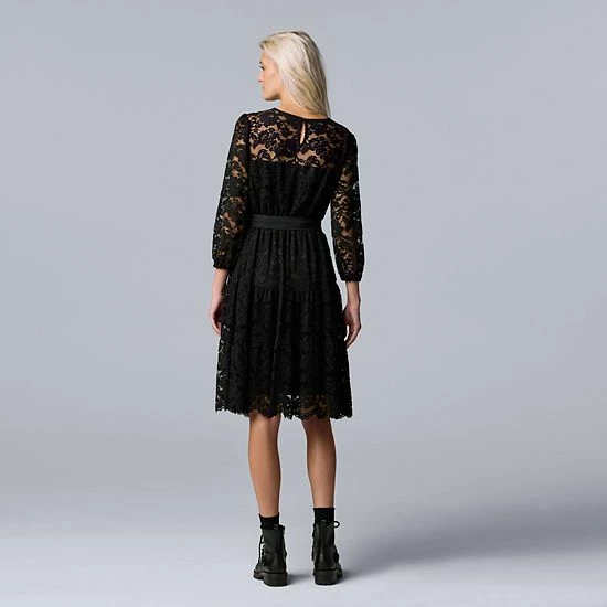 Women's Simply Vera Vera Wang Scalloped Hem Lace Dress 2 Women's Simply Vera Vera Wang Scalloped Hem Lace Dress - Image 2