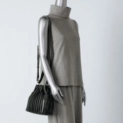 Simply Vera Vera Wang Jalessa Bucket Bag Pleated Equestrian Red -Simply Vera Vera Wang STORE unnamed file 1238