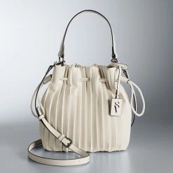Simply Vera Vera Wang Jalessa Bucket Bag Pleated Equestrian Red -Simply Vera Vera Wang STORE unnamed file 1241