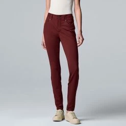 Petite Simply Vera Vera Wang High-Waisted Seamed Ponte Skinny Pants Cannonball Heather 8 Petite Simply Vera Vera Wang High-Waisted Seamed Ponte Skinny Pants Cannonball Heather -Simply Vera Vera Wang STORE unnamed file 1275