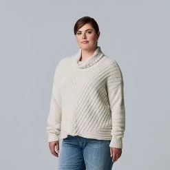 Plus Size Simply Vera Vera Wang Metallic Cowlneck Sweater Wind Chime 10 Plus Size Simply Vera Vera Wang Metallic Cowlneck Sweater Wind Chime -Simply Vera Vera Wang STORE unnamed file 1311