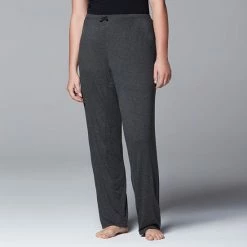 Plus Size Simply Vera Vera Wang Pajamas: Basic Luxury Pajama Pants Navy -Simply Vera Vera Wang STORE unnamed file 1343