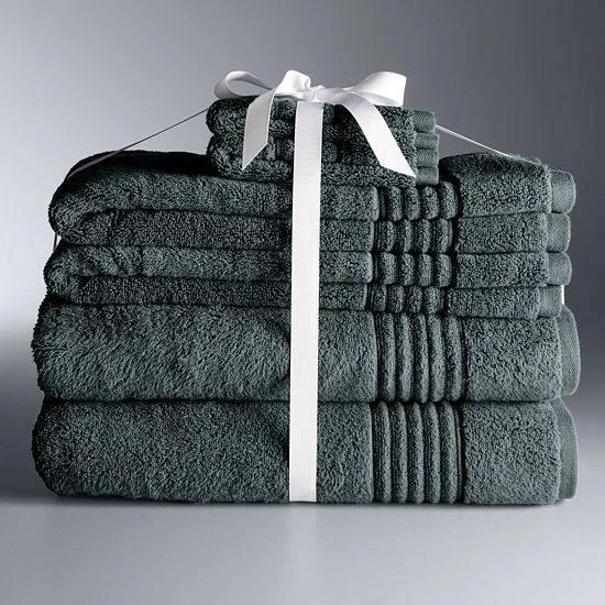 Simply Vera Vera Wang Signature 6-piece Bath Towel Set Silver 2 Simply Vera Vera Wang Signature 6-piece Bath Towel Set Silver - Image 2