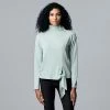 Women's Simply Vera Vera Wang Cozy Knot-Front Top Heather Oatmeal