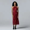 Women's Simply Vera Vera Wang Halter Tiered Dress Wine Allure