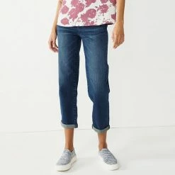 Women's Simply Vera Vera Wang Relaxed Boyfriend Jean Capri Whittier -Simply Vera Vera Wang STORE unnamed file 1515