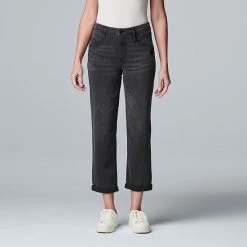 Women's Simply Vera Vera Wang Relaxed Boyfriend Jean Capri Whittier -Simply Vera Vera Wang STORE unnamed file 1518