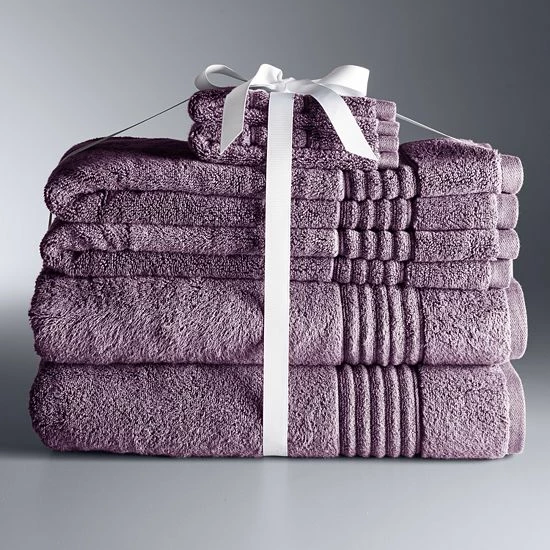 Simply Vera Vera Wang Signature 6-piece Bath Towel Set Silver 8 Simply Vera Vera Wang Signature 6-piece Bath Towel Set Silver - Image 8