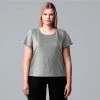 Plus Size Simply Vera Vera Wang Relaxed Scoopneck Tee Falls Spray