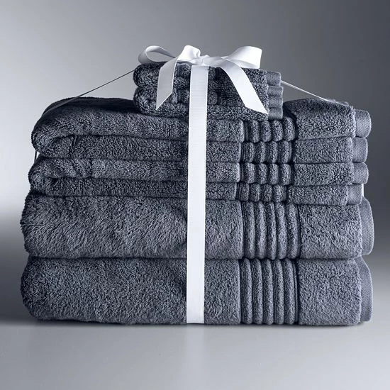 Simply Vera Vera Wang Signature 6-piece Bath Towel Set Silver 12 Simply Vera Vera Wang Signature 6-piece Bath Towel Set Silver - Image 12