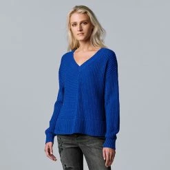 Petite Simply Vera Vera Wang Ribbed V-Neck Sweater Chalk Hill 6 Petite Simply Vera Vera Wang Ribbed V-Neck Sweater Chalk Hill -Simply Vera Vera Wang STORE unnamed file 1590