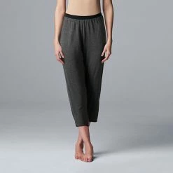 Women's Simply Vera Vera Wang Basic Luxury Pajama Capri Pants Navy -Simply Vera Vera Wang STORE unnamed file 1594