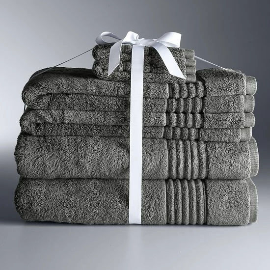 Simply Vera Vera Wang Signature 6-piece Bath Towel Set Silver 14 Simply Vera Vera Wang Signature 6-piece Bath Towel Set Silver - Image 14
