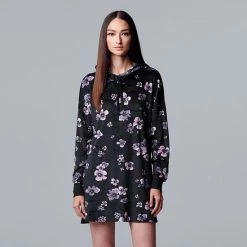 Women's Simply Vera Vera Wang Velour Long Sleeve Hooded Sleepshirt Plum Floral 6 Women's Simply Vera Vera Wang Velour Long Sleeve Hooded Sleepshirt Plum Floral -Simply Vera Vera Wang STORE unnamed file 1600