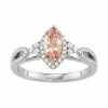 Simply Vera Vera Wang Two Tone 14k Gold 1/4 Carat T.W. Diamond & Morganite Engagement Ring