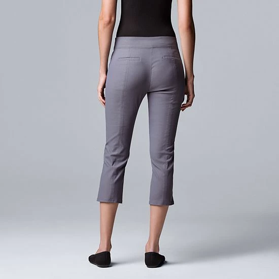 Women's Simply Vera Vera Wang Simply Modern Capri Pants Bellamy Navy 2 Women's Simply Vera Vera Wang Simply Modern Capri Pants Bellamy Navy - Image 2