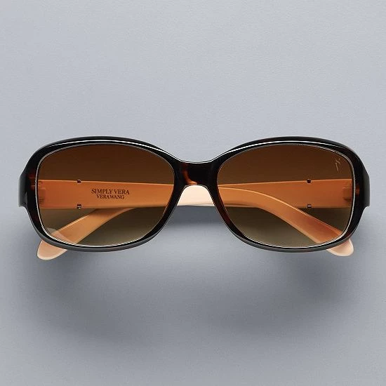 Women's Simply Vera Vera Wang Suzy Rounded Rectangle Sunglasses Tort 4 Women's Simply Vera Vera Wang Suzy Rounded Rectangle Sunglasses Tort - Image 4