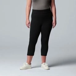 Simply Vera Vera Wang Live-In Mid Rise Capri Legging White -Simply Vera Vera Wang STORE unnamed file 1677