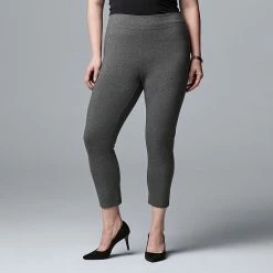Simply Vera Vera Wang Live-In Mid Rise Capri Legging White -Simply Vera Vera Wang STORE unnamed file 1678