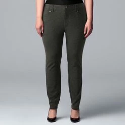Plus Size Simply Vera Vera Wang High-Rise Ponte Skinny Pants Cannonball Heather 5 Plus Size Simply Vera Vera Wang High-Rise Ponte Skinny Pants Cannonball Heather -Simply Vera Vera Wang STORE unnamed file 1715