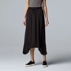 Women's Simply Vera Vera Wang Sharkbite-Hem Midi Skirt Vera Black 8 Women's Simply Vera Vera Wang Sharkbite-Hem Midi Skirt Vera Black -Simply Vera Vera Wang STORE unnamed file 1745