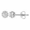Simply Vera Vera Wang 14k White Gold Halo Stud Earrings