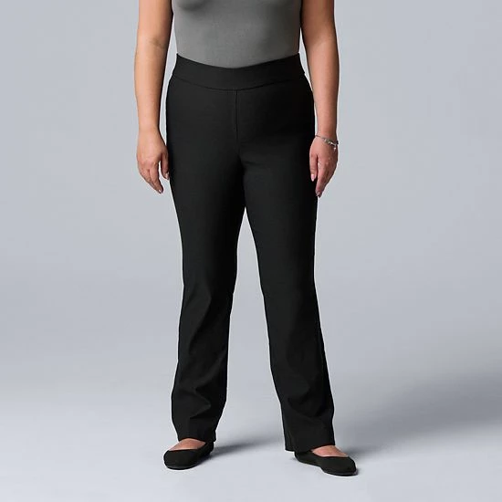 Plus Size Simply Vera Vera Wang Simply Modern Bootcut Pants Plum 3 Plus Size Simply Vera Vera Wang Simply Modern Bootcut Pants Plum - Image 3
