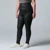 Plus Size Simply Vera Vera Wang Faux Leather Moto Leggings
