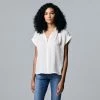Women's Simply Vera Vera Wang Dolman Popover Top Modern White