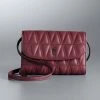 Simply Vera Vera Wang Signature Mini Crossbody Bag Quilted Tawny Port