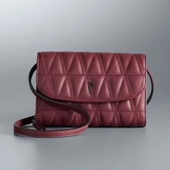 Simply Vera Vera Wang Signature Mini Crossbody Bag Quilted Tawny Port -Simply Vera Vera Wang STORE unnamed file 1863