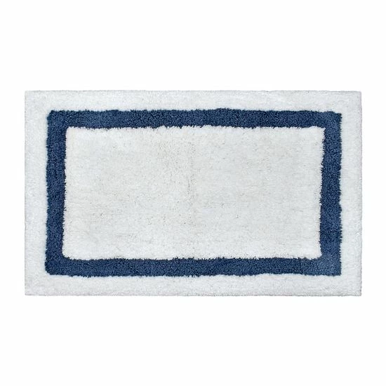 Simply Vera Vera Wang Signature Cotton Border Bath Rug Charcoal 3 Simply Vera Vera Wang Signature Cotton Border Bath Rug Charcoal - Image 3