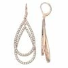 Simply Vera Vera Wang Layered Teardrop Earrings Jet Tone