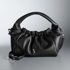Simply Vera Vera Wang Scrunchy Satchel Bag Dark Denim -Simply Vera Vera Wang STORE unnamed file 1942