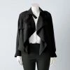 Plus Size Simply Vera Vera Wang Draped Front Jacket Olive Meadow