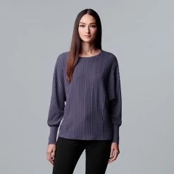 Women's Simply Vera Vera Wang Cozy Dolman Top Floral Fade All Over B -Simply Vera Vera Wang STORE unnamed file 1989