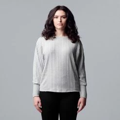 Women's Simply Vera Vera Wang Cozy Dolman Top Floral Fade All Over B -Simply Vera Vera Wang STORE unnamed file 1990