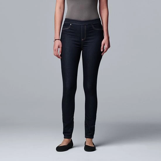 Simply Vera Vera Wang Mid Rise All-Day Denim Legging Gray 1 Simply Vera Vera Wang Mid Rise All-Day Denim Legging Gray