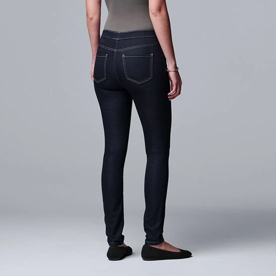 Simply Vera Vera Wang Mid Rise All-Day Denim Legging Gray 2 Simply Vera Vera Wang Mid Rise All-Day Denim Legging Gray - Image 2