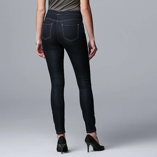 Simply Vera Vera Wang Mid Rise All-Day Denim Legging Gray 4 Simply Vera Vera Wang Mid Rise All-Day Denim Legging Gray - Image 4
