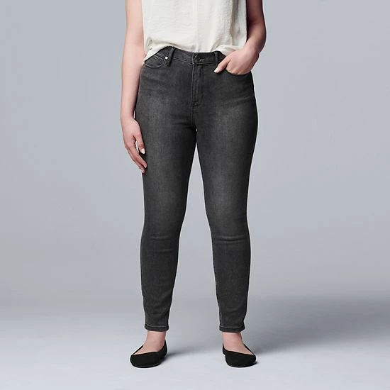 Women's Simply Vera Vera Wang Stretch High-Waisted Skinny Jeans Tennessee 3 Women's Simply Vera Vera Wang Stretch High-Waisted Skinny Jeans Tennessee - Image 3