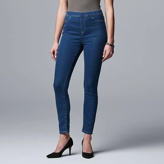 Simply Vera Vera Wang Mid Rise All-Day Denim Legging Gray 6 Simply Vera Vera Wang Mid Rise All-Day Denim Legging Gray - Image 6