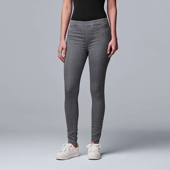 Simply Vera Vera Wang Mid Rise All-Day Denim Legging Gray 9 Simply Vera Vera Wang Mid Rise All-Day Denim Legging Gray - Image 9