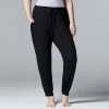 Plus Size Simply Vera Vera Wang Basic Luxury Banded Bottom Pajama Pants Navy