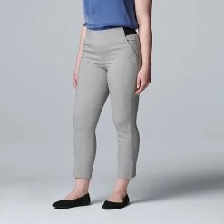 Women's Simply Vera Vera Wang Simply Modern Ankle Pants Crosshatch -Simply Vera Vera Wang STORE unnamed file 2107