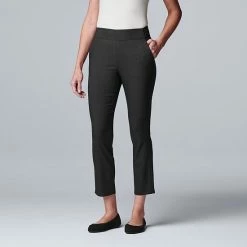 Women's Simply Vera Vera Wang Simply Modern Ankle Pants Crosshatch -Simply Vera Vera Wang STORE unnamed file 2111
