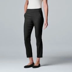 Women's Simply Vera Vera Wang Simply Modern Ankle Pants Crosshatch -Simply Vera Vera Wang STORE unnamed file 2112